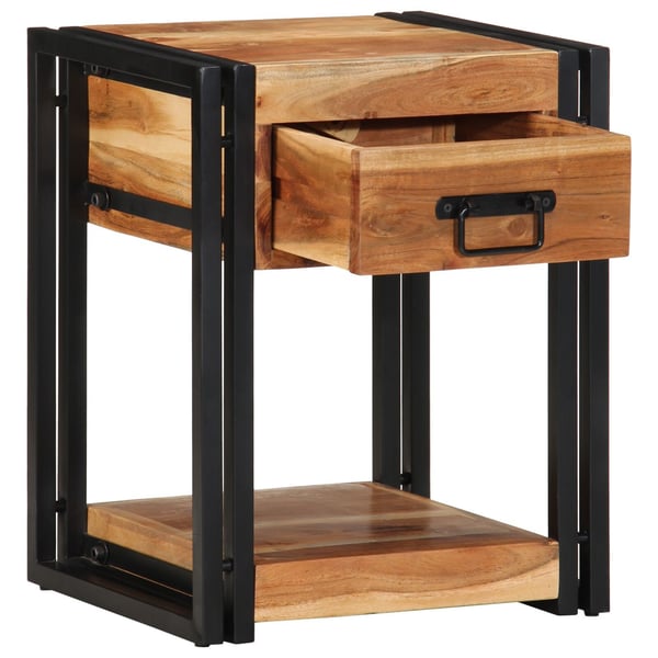 vidaXL Nattbordskap 2 pcs Brun 40 x 35 x 50 cm Solid akasietre