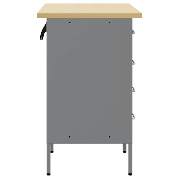 vidaXL Arbeidsskap med skuff 2 pcs Svart og Grå 100 x 55 x 85 cm