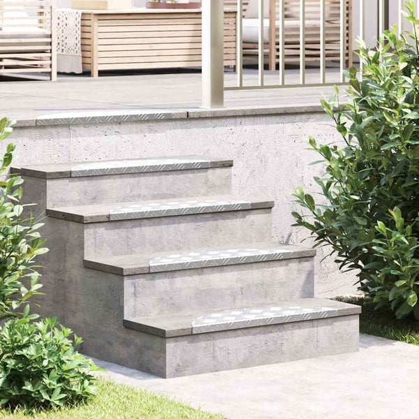 vidaXL Trinn Halvmåne 15 pcs sølv 60 x 18 x 2,5 cm Aluminium