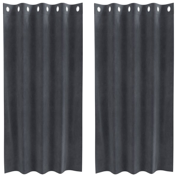 vidaXL Blendingsgardiner 2 pcs Lysegrå 140 x 175 cm Fløyel