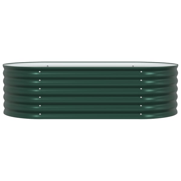vidaXL Hævet bed Grøn 160 x 80 x 44 cm Stål