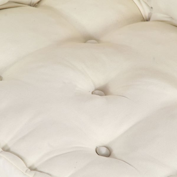 vidaXL Puf Sæt af 3 Cremefarvet Stof (100% bomuld) 70 x 70 x 54 cm