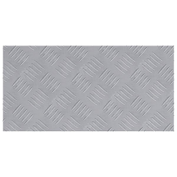 vidaXL Trappe Tread Rektangulær 4 pcs Sølv 50 x 25 cm Aluminium