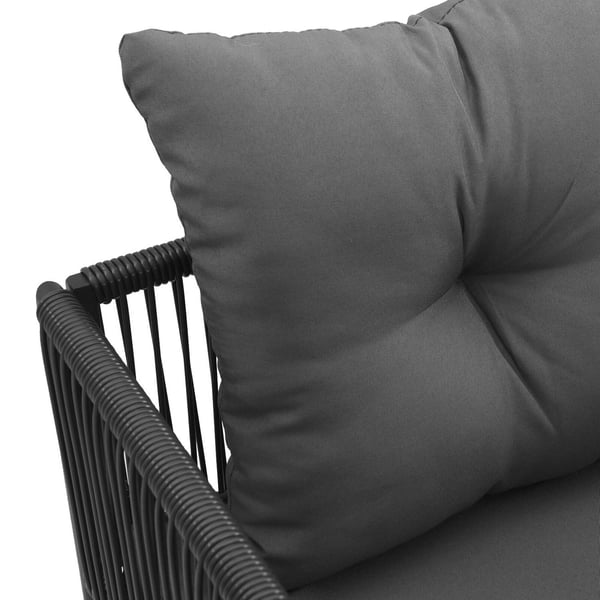 vidaXL Hagestoler 4 pcs Svart og antracit 50.5 x 53.5 x 63.5 cm