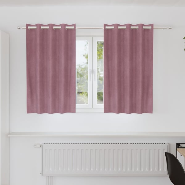 vidaXL Blendingsgardiner 2 pcs Mørk rosa 140 x 140 cm Fløyel