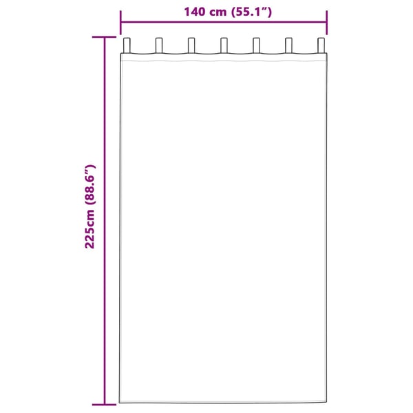 vidaXL Blendingsgardiner 2 pcs Lysegrå 140 x 225 cm Fløyel