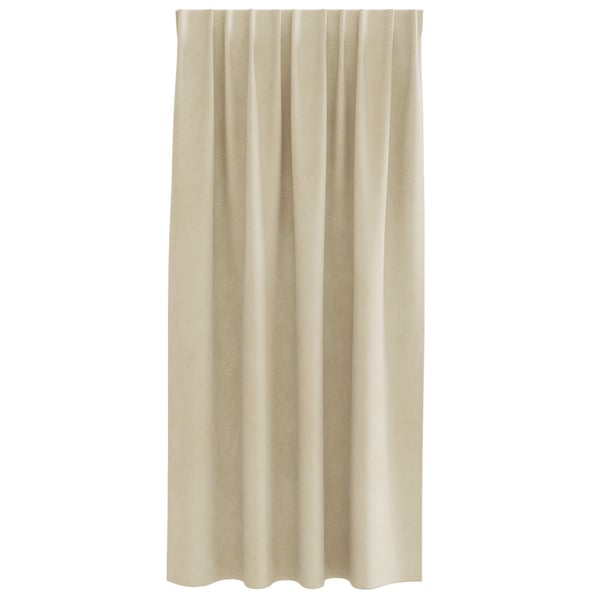 vidaXL Blendingsgardiner 2 pcs Krem 140 x 175 cm Fløyel
