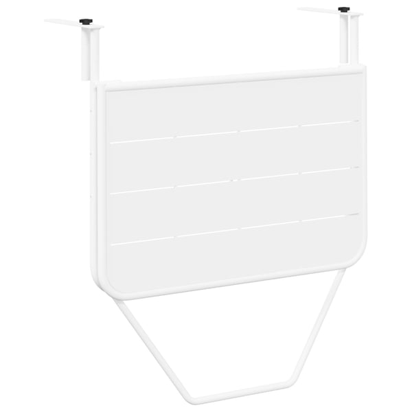 vidaXL Hængende Altan Bord Hvid 60 x 39 x 65 cm Stål