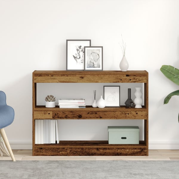vidaXL Bokhylle Gammelt tre 100 x 30 x 72 cm Konstruert tre