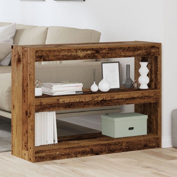 vidaXL Bokhylle Gammelt tre 100 x 30 x 72 cm Konstruert tre