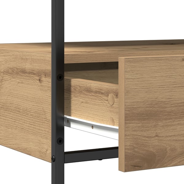 vidaXL Konsollbord Artisan Eik 75 x 40 x 75 cm Konstruert tre