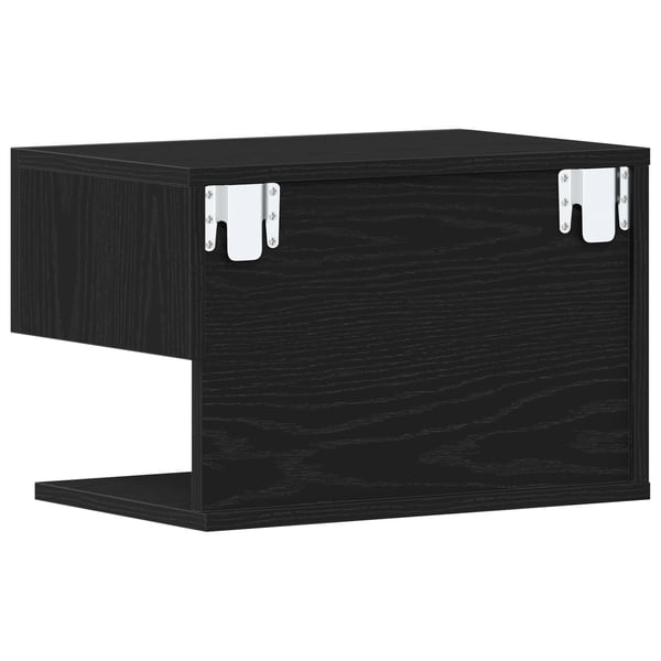 vidaXL Nattbordskap 2 pcs Svart Eik 46 x 30 x 30 cm Konstruert tre