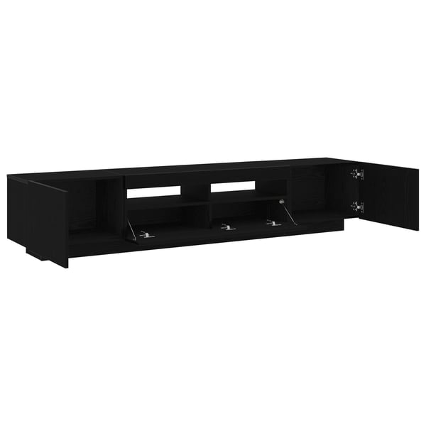 vidaXL TV-tasosetti 2 pcs Musta 200 x 35 x 40 cm Tekninen puu