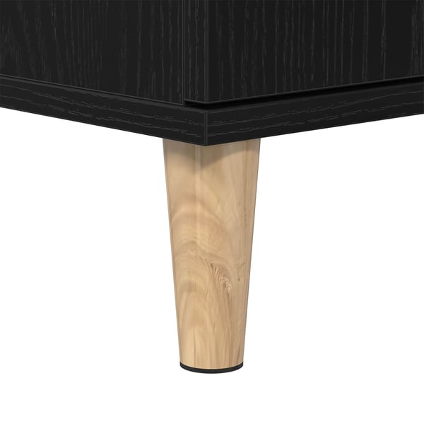 vidaXL Baderomskap med hylle Svart Eik 30 x 30 x 100 cm Konstruert tre