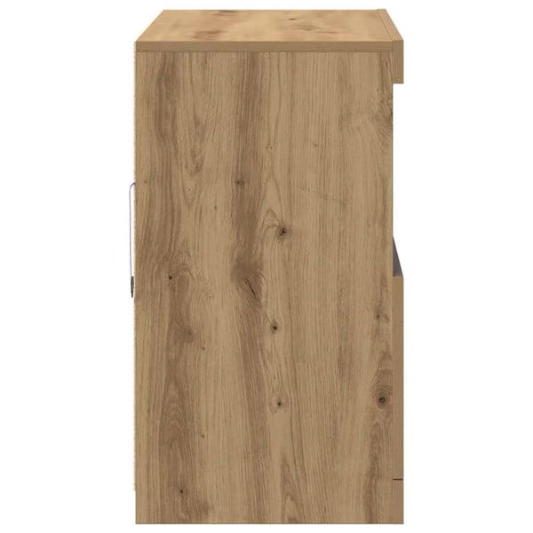 vidaXL LED sideboard Brun 81 x 37 x 66,5 cm Konstruert tre