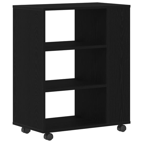 vidaXL Oppbevaringsskap Svart Eik 60 x 35 x 75 cm Konstruert tre