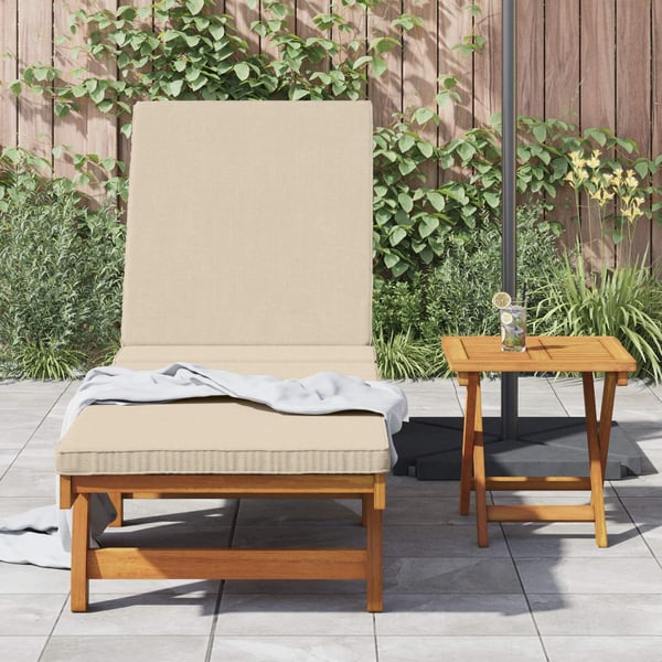 vidaXL Solstol med pute 2 pcs Brun 40 x 40 x 40cm Massivt akasietre