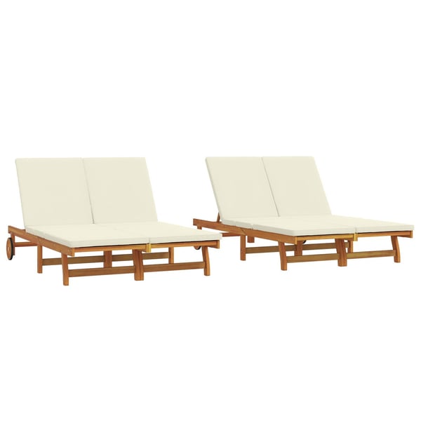 vidaXL Solstol Brun 125 x 200 x 84 cm Solid akasietre