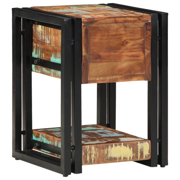 vidaXL Nattbordskap med skuff 2 pcs Flerfarget 30 x 30 x 40 cm