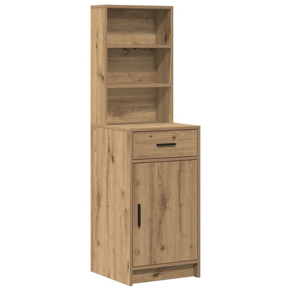vidaXL Sminkebord med dør 2 pcs Brun 78.5 x 41 x 135 cm Konstruert tre