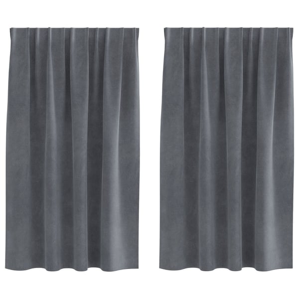 vidaXL Blendingsgardiner 2 pcs Lysegrå 140 x 140 cm Fløyel