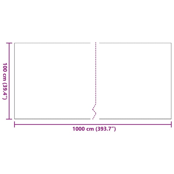 vidaXL Kunstgress Svart 10 x 1 m Polypropen