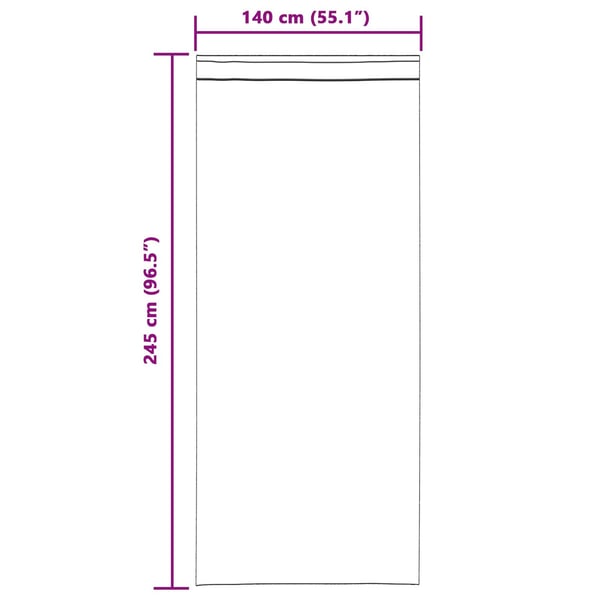vidaXL Pimennysverhot 2 pcs Musta 140 x 245 cm Sametti
