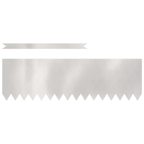 vidaXL Gjerdekant 10 pcs sølv 100 x 0,05 x 30 cm Rustfritt Stål