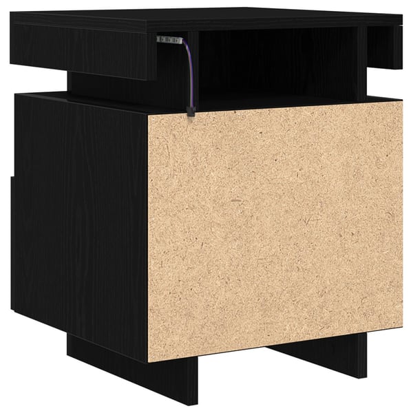vidaXL Nattbordskap 2 pcs Svart Eik 40 x 39 x 48,5 cm Konstruert tre