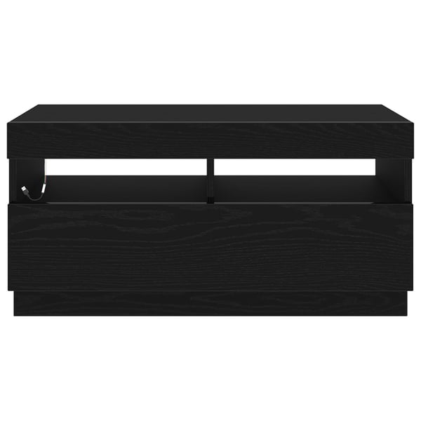 vidaXL TV-skap Svart Eik 80 x 35 x 40 cm Konstruert tre