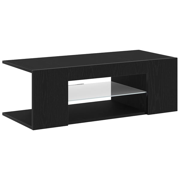 vidaXL TV-skap med skuff Svart Eik 90 x 39 x 30 cm Konstruert tre