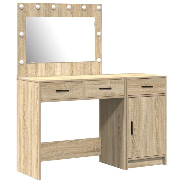 vidaXL Sminkebord med skuff 2 pcs Brun 40 x 41 x 75 cm Konstruert tre