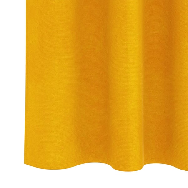 vidaXL Blendingsgardiner 2 pcs Sennepsgul 140 x 245 cm Fløyel