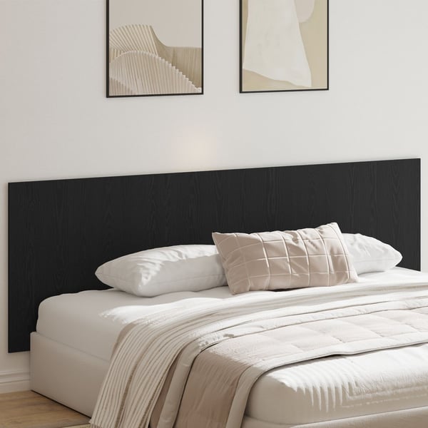 vidaXL Seng Hodegjerde Svart Eik 160 x 1.5 x 80.5 cm Konstruert tre
