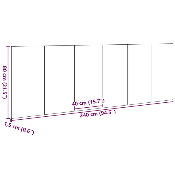 vidaXL Seng Hodegjerde Svart Eik 160 x 1.5 x 80.5 cm Konstruert tre