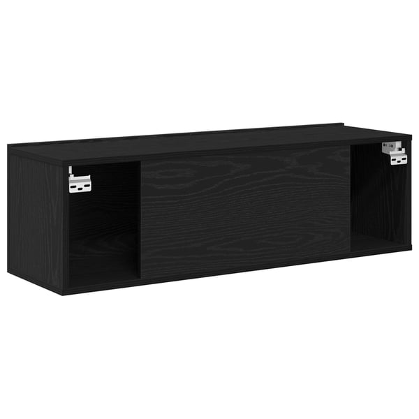 vidaXL TV-skab 2 pcs Sort 100 x 30 x 30 cm Konstrueret træ