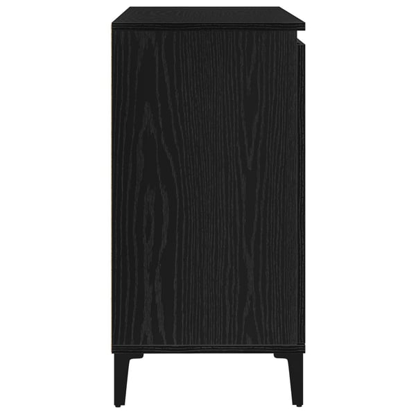 vidaXL Serviesskap med skuff Svart Eik 104 x 35 x 70 cm Konstruert tre