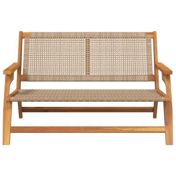 vidaXL puutarhapenki Beige 122x76x73.5 cm Täysi akaasiapuu