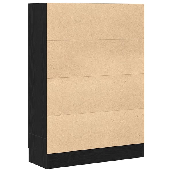 vidaXL Bokskap Svart Eik 82,5 x 30,5 x 115 cm Konstruert tre