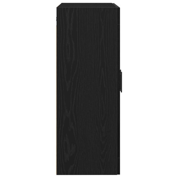 vidaXL Vegghengt skap Svart Eik 69,5 x 34 x 90 cm Konstruert tre