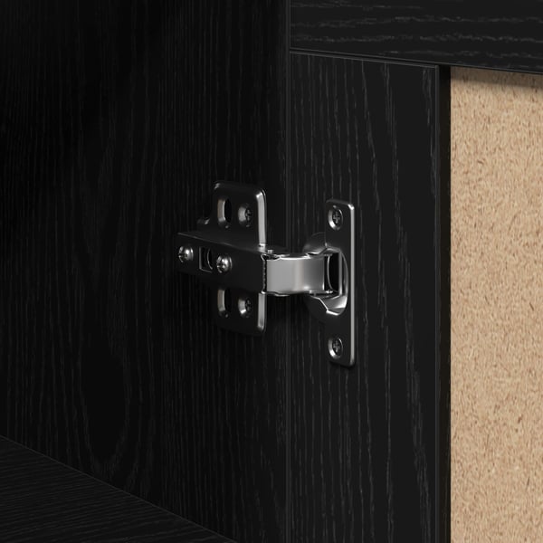 vidaXL Vegghengt skap Svart Eik 69,5 x 34 x 90 cm Konstruert tre