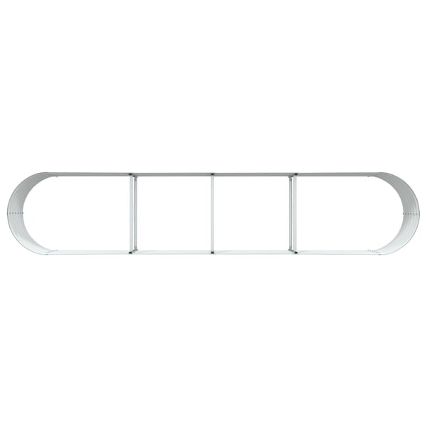 vidaXL Hævet bed Grøn 400 x 80 x 44 cm Stål