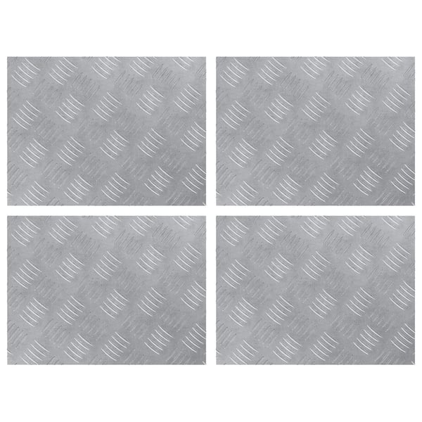 vidaXL Portaan askelma Suorakaide 4 pcs Hopea 40 x 30 cm Alumiini