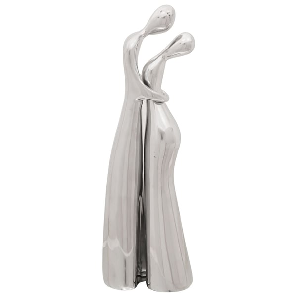 vidaXL Skulptur sølv 10 x 16 x 49 cm Aluminium