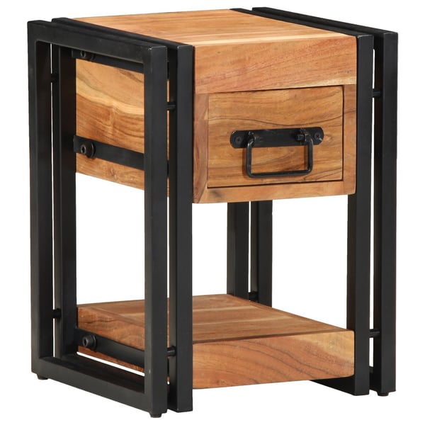 vidaXL Nattbordskap 2 pcs Brun 30 x 30 x 40 cm Solid akasietre