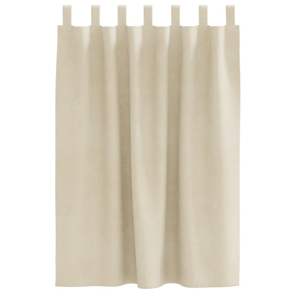 vidaXL Blendingsgardiner 2 pcs Krem 140 x 140 cm Fløyel