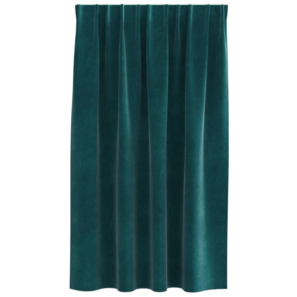 vidaXL Blendingsgardiner 2 pcs Mørkegrønn 140 x 140 cm Fløyel