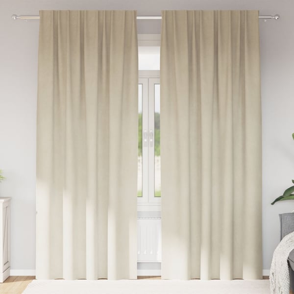vidaXL Pimennysverhot 2 pcs Kerma 140 x 260 cm Sametti