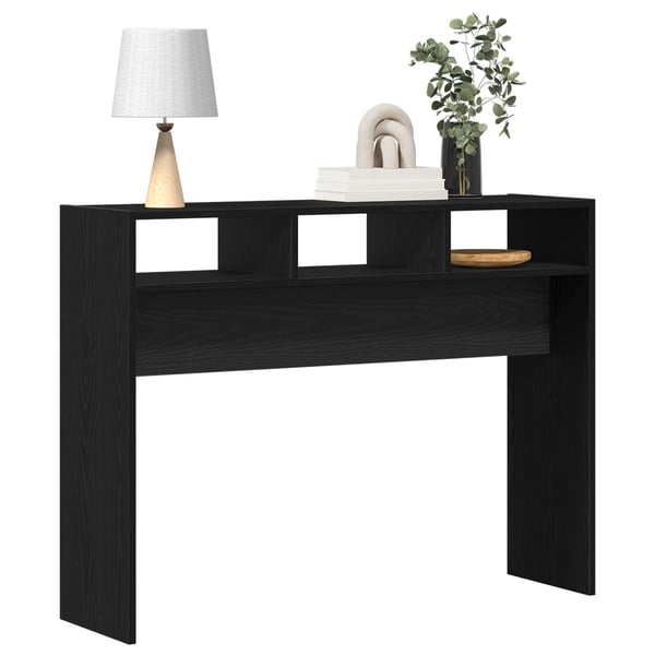 vidaXL Konsollbord Svart eik 105 x 30 x 80 cm Konstruert tre