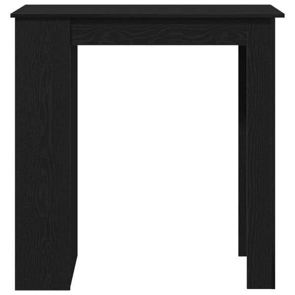 vidaXL Barbord med hylle Svart Eik 102 x 50 x 103,5 cm Konstruert tre